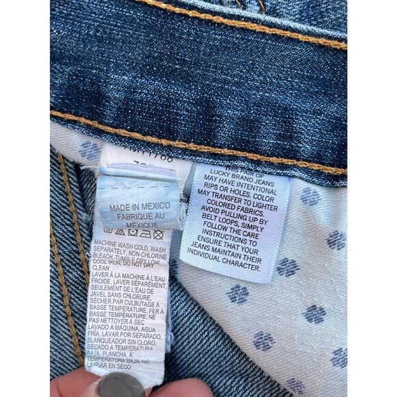 Lucky Brand Denim Jeans 121 Heritage Slim Distressed Medium Wash Men's 30 - Picture 7 of 8